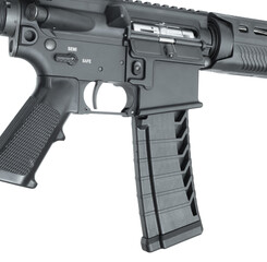 30 round rimfire magazine in an assault rifle