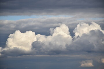 Fototapeta na wymiar Clouds in a Spring Sky, Sainte-Apolline, Québec, Canada
