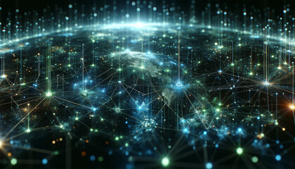 Global Network Data Exchange - Abstract Digital Connectivity Background