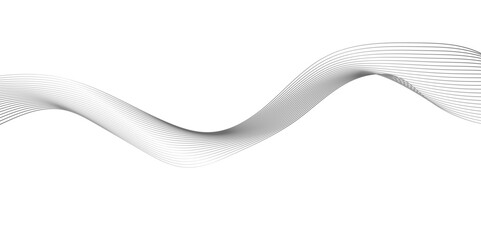 Fototapeta premium Abstract modern gray lien futuristic energy sound waves technology concept background. Abstract background wave line in vector business texture. Pattern line blend curve flow futuristic background.
