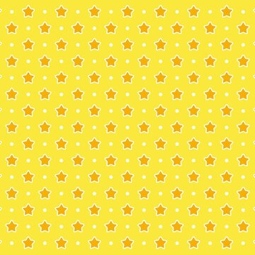 右にスクロールする星とドットのパターン背景動画（黄色）【正方形ビデオ】