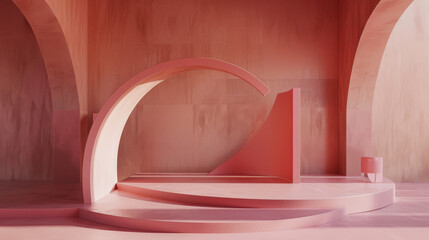 3d render of geometric forms