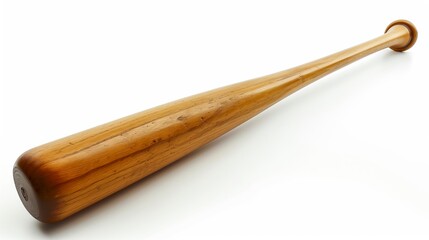 Wooden baseball bat with a black handle