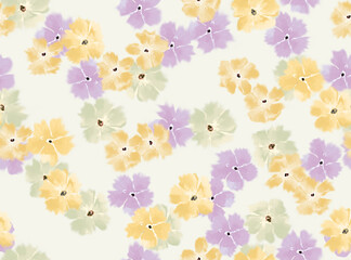 Beautiful  flower pattern , little floral bouquet vintage for fashion.