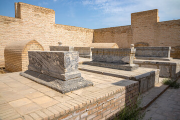 Old Muslim graves (XVII century). The city of the dead is Chor Bakr. The surroundings of Bukhara. Sumitan, Uzbekistan