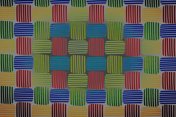 abstract color mosaic geometric pattern, generative computational art illustration imitation of...