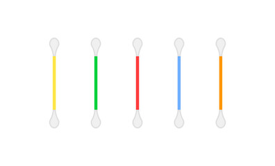 Ear sticks icons set. Flat style. Vector icons