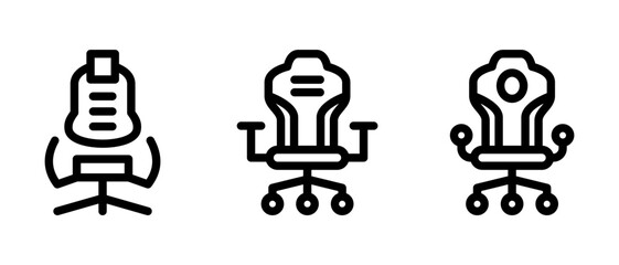 gaming chair icon or logo isolated sign symbol vector illustration - high quality black style vector icons
