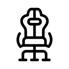 gaming chair icon or logo isolated sign symbol vector illustration - high quality black style vector icons
