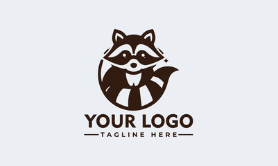 Raccoon logo design template simple logo is great for general purposes, but also great for any personal, sports, or educational usage Raccoon mascot esport logo design