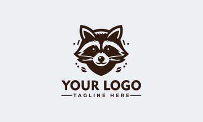 Raccoon logo design template simple logo is great for general purposes, but also great for any personal, sports, or educational usage Raccoon mascot esport logo design
