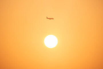 sun and airplane
