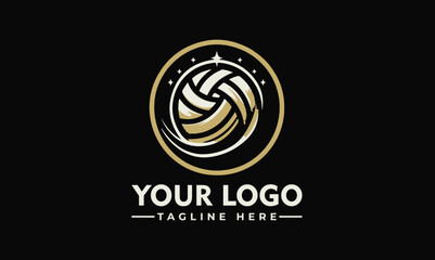 Volleyball logo icon design vector volleyball logo labels. Vector illustration.