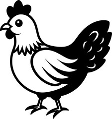 Obraz premium Detailed Chicken Vector Artwork