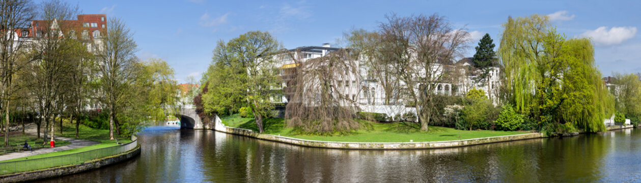 Panorama mittlere Alster Hamburg Harvestehude