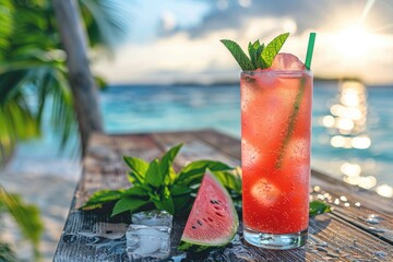 fresh food and drink tropical summer vibes professional advertising food photography