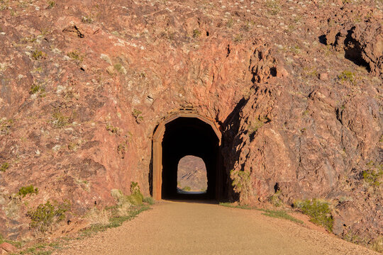 Tunnels of Lake Mead's Railroad Tunnel Trail in the Morning