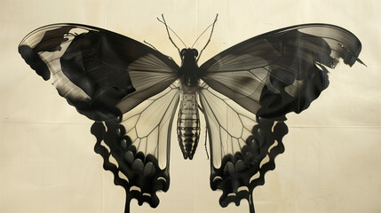 B/W Butterfly X-Ray