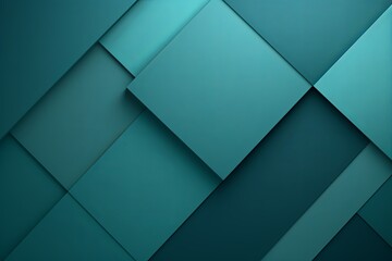 Fototapeta na wymiar Teal abstract color paper geometry composition background with blank copy space for design geometric pattern 