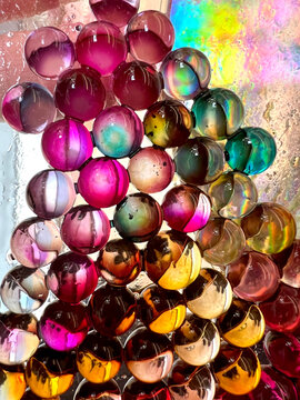 Hydrogel Balls, water beads, abstract background