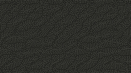 Turing Diffusion Texture Organic Pattern Vector Dark Grey Abstract Background. Biochemistry Biotechnology Microbiology Chemistry Conceptual Illustration. Complex Structure Psychedelic Abstraction - 778954954