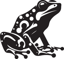 VECTORIZED POISONO FROG SILHOUETTE FOR DIGITAL CONTENT CREATION, VECTORIZED AMAZON POISONO FROG IMAGES FOR PRINTS, DIGITAL STIKERS, SOCIAL NETWORKS AND ANIMATED LOGOS