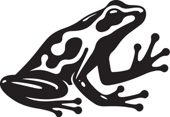 VECTORIZED POISONO FROG SILHOUETTE FOR DIGITAL CONTENT CREATION, VECTORIZED AMAZON POISONO FROG IMAGES FOR PRINTS, DIGITAL STIKERS, SOCIAL NETWORKS AND ANIMATED LOGOS