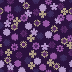 Fototapeta na wymiar Seamless decorative pattern with flowers wallpaper festive birthday background art decor design for textile, paper
