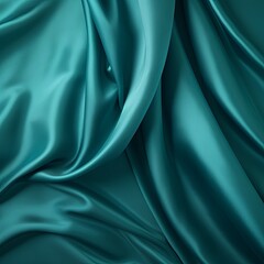 Teal vintage cloth texture and seamless background with copy space silk satin blank backdrop design 