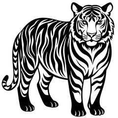 tiger head vector, black tiger face silhouette vector illustration,icon,svg,tigers characters,Holiday t shirt,Hand drawn trendy Vector illustration,lion on black background