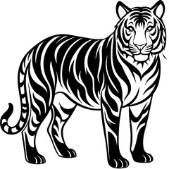 tiger head vector, black tiger face silhouette vector illustration,icon,svg,tigers characters,Holiday t shirt,Hand drawn trendy Vector illustration,lion on black background