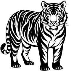 tiger head vector, black tiger face silhouette vector illustration,icon,svg,tigers characters,Holiday t shirt,Hand drawn trendy Vector illustration,lion on black background