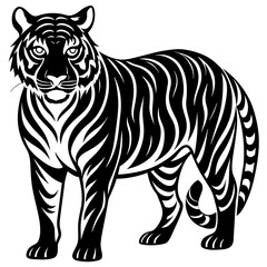 tiger head vector, black tiger face silhouette vector illustration,icon,svg,tigers characters,Holiday t shirt,Hand drawn trendy Vector illustration,lion on black background