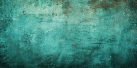 Turquoise dust and scratches design. Aged photo editor layer grunge abstract background - obrazy, fototapety, plakaty