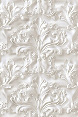 A seamless pattern of white brocade fabric, with a luxurious. 32k, full ultra HD, high resolution