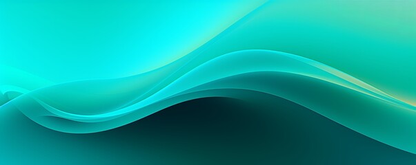 Turquoise fuzz abstract background, in the style of abstraction creation, stimwave, precisionist lines with copy space wave wavy curve fluid design 