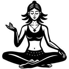 yoga, black yoga silhouette vector illustration,icon,svg,yoga characters,Holiday t shirt,Hand drawn trendy Vector illustration,yoga on black background