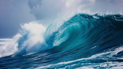 Fototapeten A huge wave in the ocean © Yuwarin