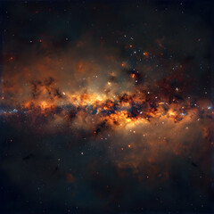 Fototapeta na wymiar Exploring the Cosmic Infinity: Dramatic Capture of the Milky Way Galaxy