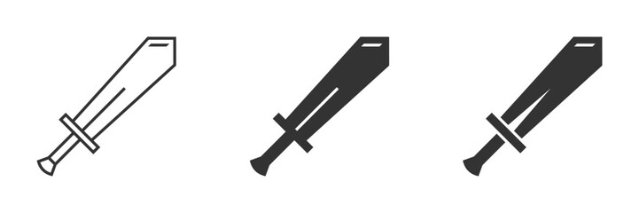 Simple sword icon. Vector illustration.