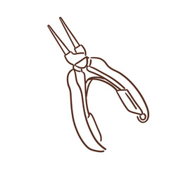 Round nose pliers  illustration