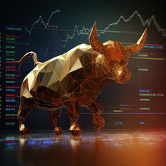 Olive stock market charts going up bull bullish concept, finance financial bank crypto investment growth background pattern with copy space for design