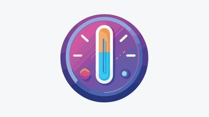 Smart temperature glyph icon illustration vector gr - obrazy, fototapety, plakaty
