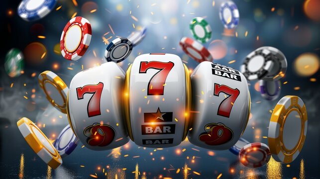 a casino machine with sevens on it