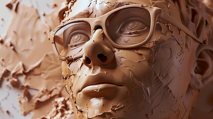 icon illustratorClipart clay style of A highresolution of a cute, claystyle innovation model with intricate anatomical details, surrounded by a radiant energy field super detailed