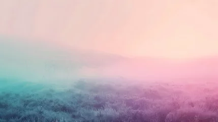 Foto op Plexiglas Gradient pastel nature foggy field valley desktop wallpaper background © 성환 이
