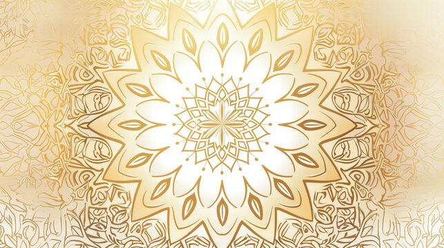Islamic Luxury background with gold mandala ornament. Vector illustration