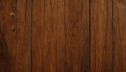 Naklejka premium Old vintage brown wood texture surface, old wooden background, dark brown wood plank wallpaper