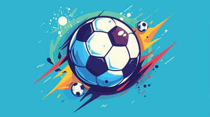 Soccer icon logofootball world cup 2d flat cartoon