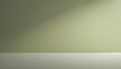 Close-up view of a mockup on a monochrome wall with soft shadows from leaves